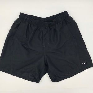 Nike swim trunks shorts black size large pockets